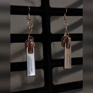Michael Kors Zipper Earrings , Dangle Drop Style